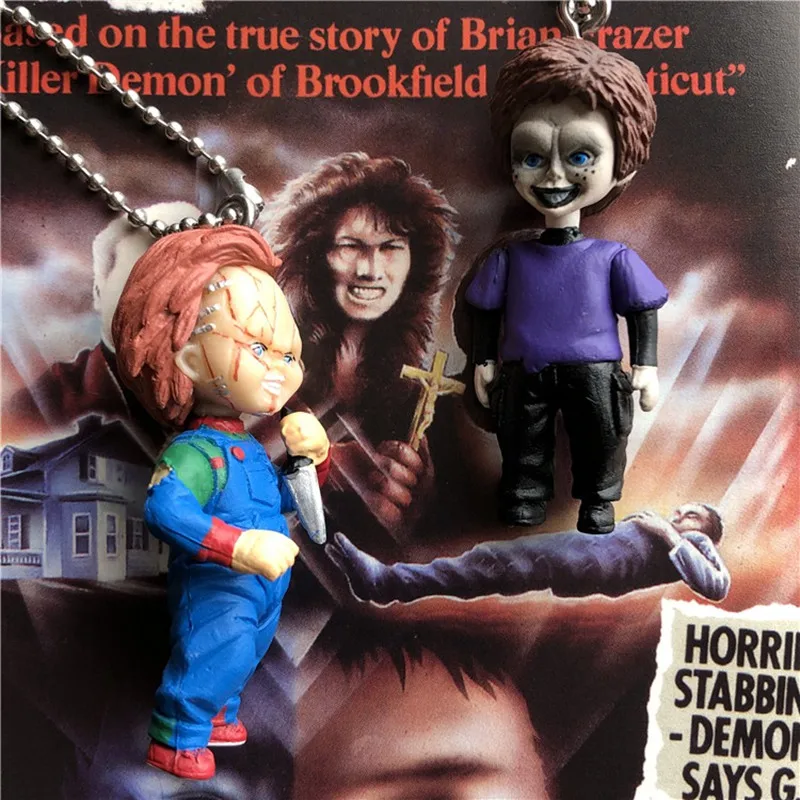 Оригинальный комплект гаража 6 см игрушка для детей кукла Chucky невеста и сын
