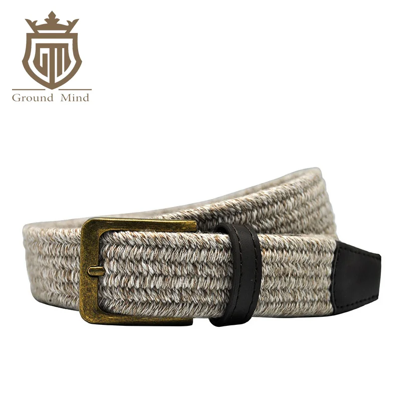 New Arrival Elastic Braided Men's Belt High Quality Woven Designer