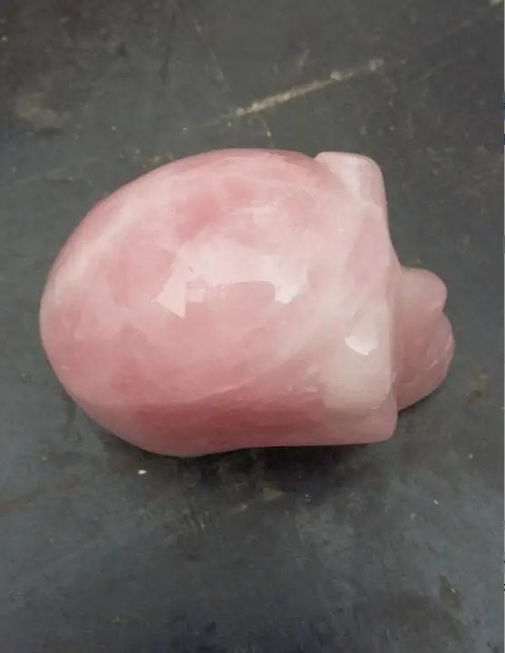 

68205++++Natural Rose Quartz Crystal Carved Skull Healing
