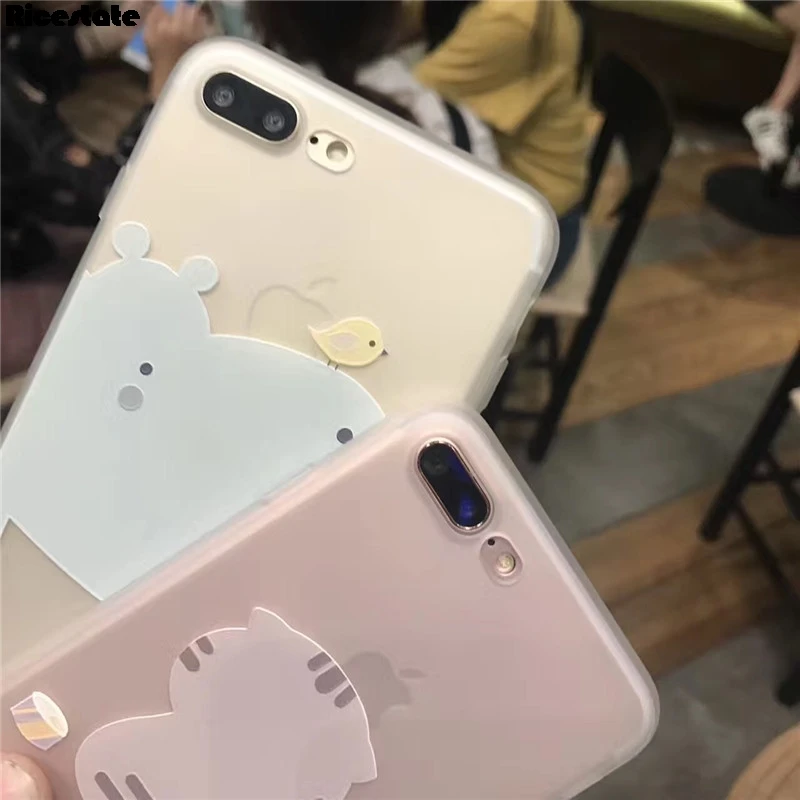 Милый чехол с животными для 6 6s Plus X XR Xs Max 3D Силиконовый мягкий телефона iPhone XS MAX TPU