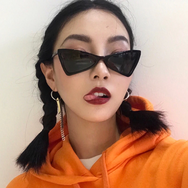 

LongKeeper Cat Eye Women Sunglasses Fashion Luxury Brand Designer Triangle Female Mirror Points Sun Glasses for Women Vintage