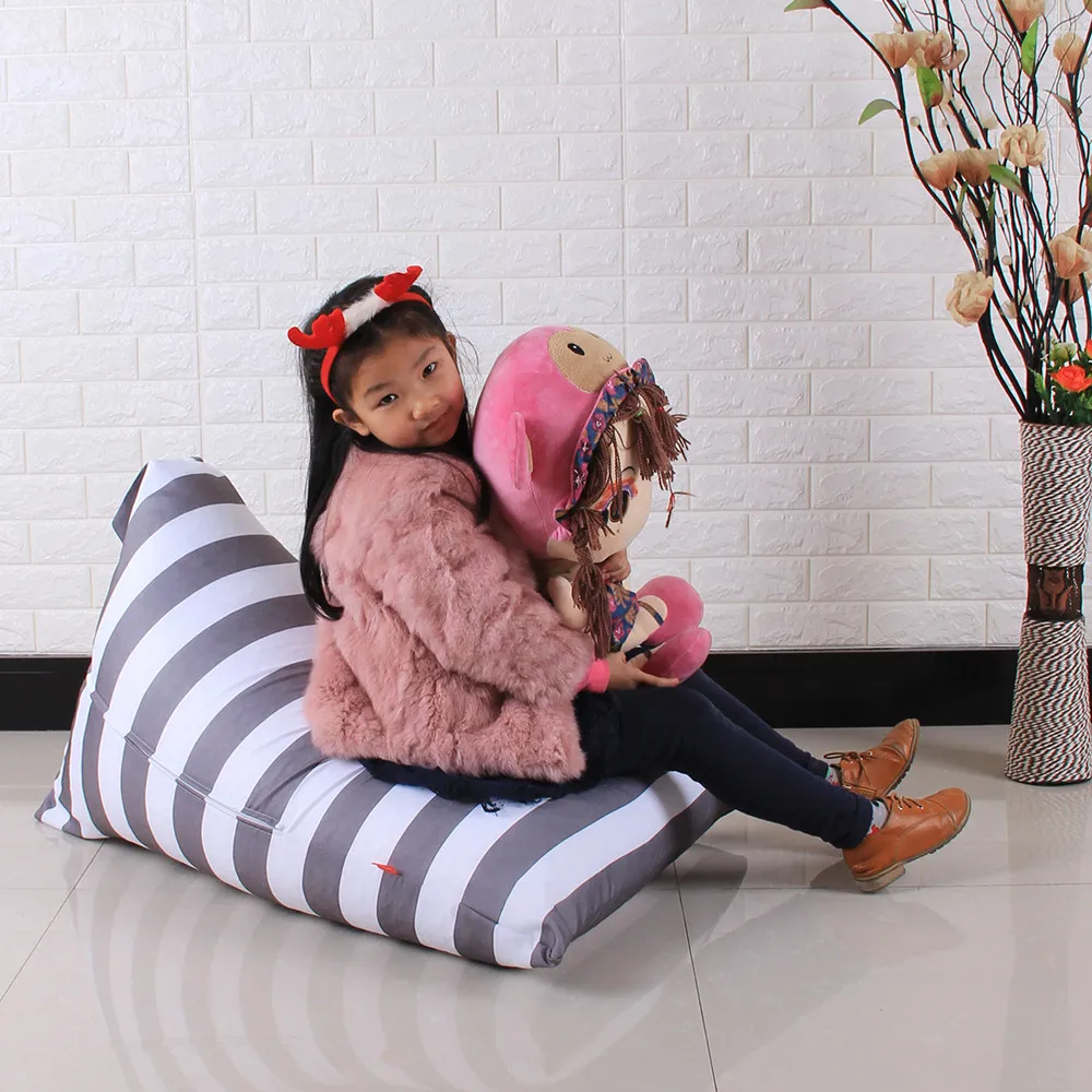 High Quality Home Storage Boxes Kids Stuffed Animal Plush Toy Storage Bean Bag Soft Pouch Stripe Fabric Chair Containers A75 High Quality Home Storage Boxes Kids Stuffed Animal Plush Toy Storage Bean Bag Soft Pouch Stripe Fabric Chair Containers A75