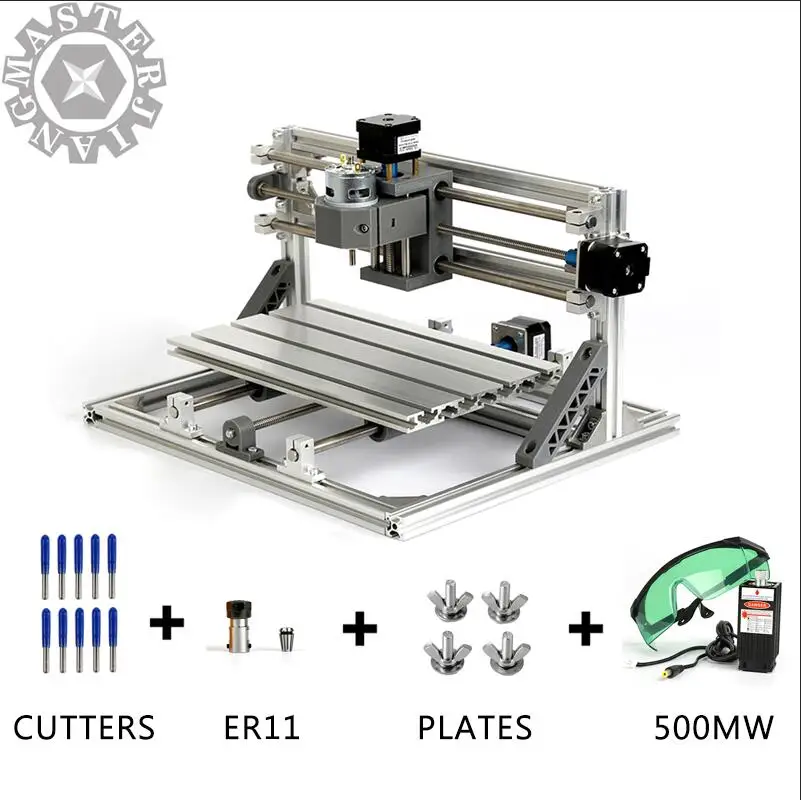 CNC3018 GRBL с ER11-5mm diy мини ЧПУ гравировальный станок лазерная гравировка Pcb ПВХ фрезерный станок деревянный маршрутизатор лучшие передовые игрушки - Цвет: with 500mw