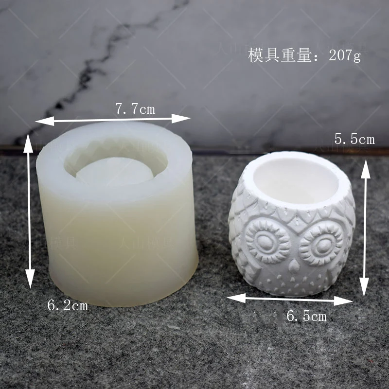 Koop Uil Ontwerp Mallen Voor Bloempot Beton Bloempot Mallen Planten Pot Siliconen Mallen Beton Decor