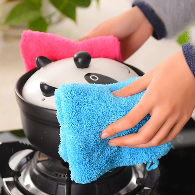 Многофункциональный 28*25 см бамбуковое волокно Ткань для очистки дома мытья посуды Кухонные гаджеты