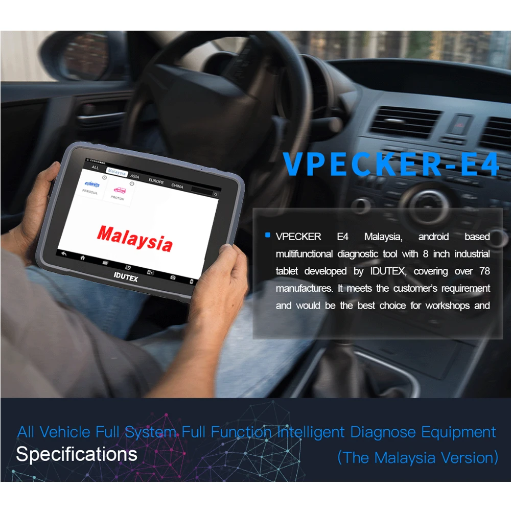 VPECKER Малайзия Bluetooth адаптер Vpecker E1 V8.3+ 8in Windows Vpecker планшет Easydiag Профессиональный коннектор для прибора бортовой диагностики комплект