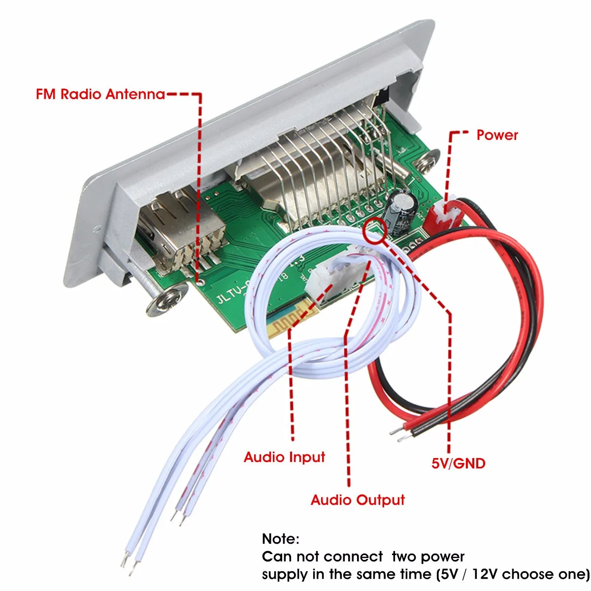 LEORY беспроводной bluetooth MP3 радио FM декодер доска 12V5V Универсальный аудио усилитель плата модуль с USB TF карта для автомобиля