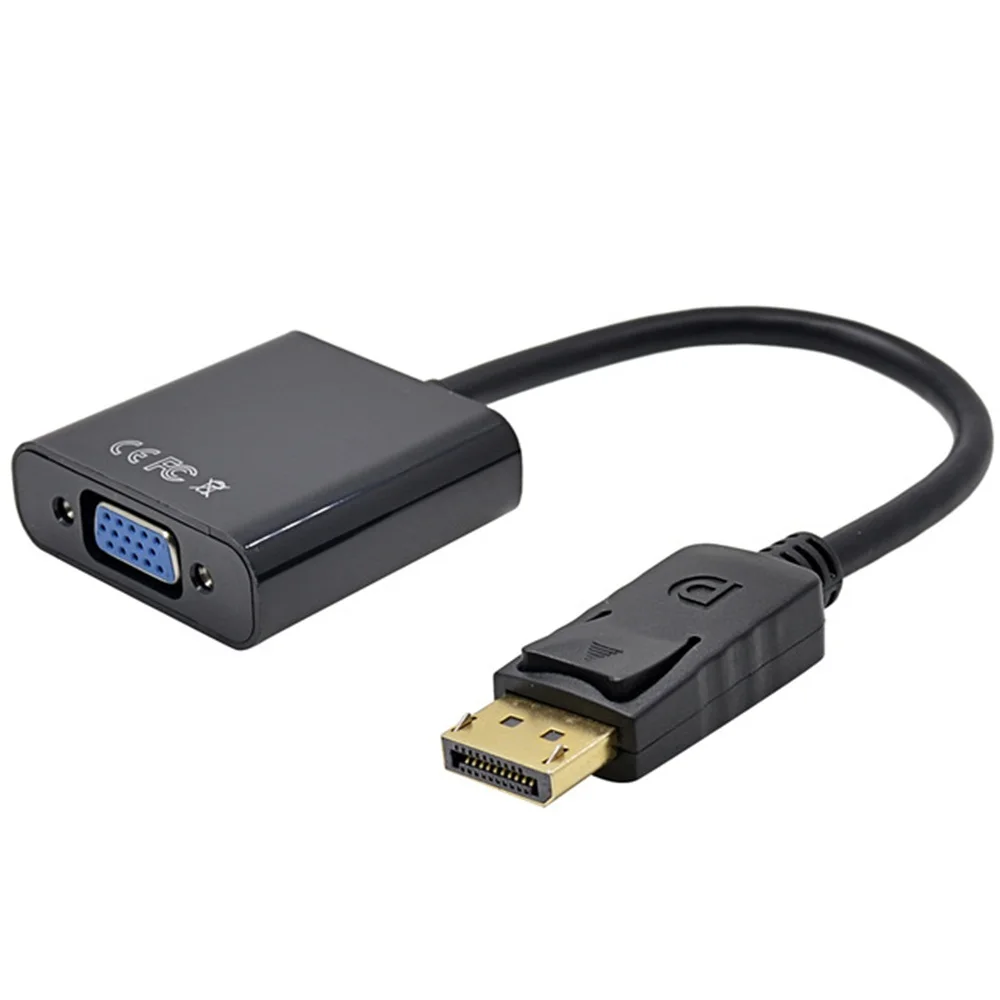 

1Pcs 2019 New Arrival Male Display Port DP To VGA Female Adapter Cable Converter For Projector DTV TV HDVD Player 1080P Dropship