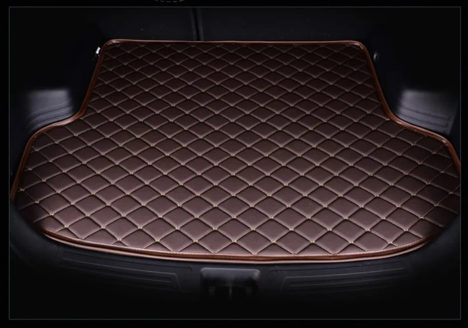 

For Ford Focus Hatch-back 2009-2012 Car Trunk Mats Cargo Liner Mats HIGH QUALITY Embroidery Soft Leather Mats.Free shipping