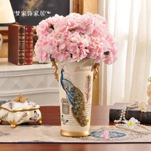 Европейский сад цветочный шелк цветок роза цветочные украшения моделирование домашнего интерьера цена