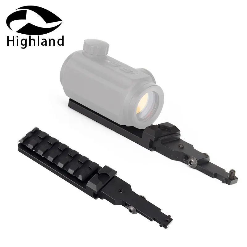 

Tactical AK-47 AK-74 Mini Dot Optical Scope Rail Mount with Standard Rear Iron Sight Picatinny Base