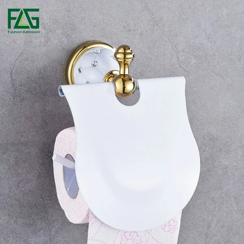 Gold Toilet Paper Holder with diamond Roll Holder Tissue Holder Solid Brass -Bathroom Accessories Products Free Shipping 21204W Gold Toilet Paper Holder with diamond Roll Holder Tissue Holder Solid Brass -Bathroom Accessories Products Free Shipping 21204W