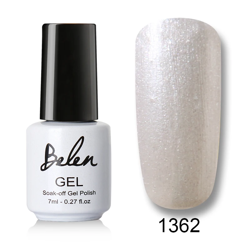 Belen 7 мл Лак для ногтей великолепного цвета Гель-лак для ногтей Vernis полуперманентный Гель-лак впитывающий лак для ногтей Гель-лак - Цвет: 1362