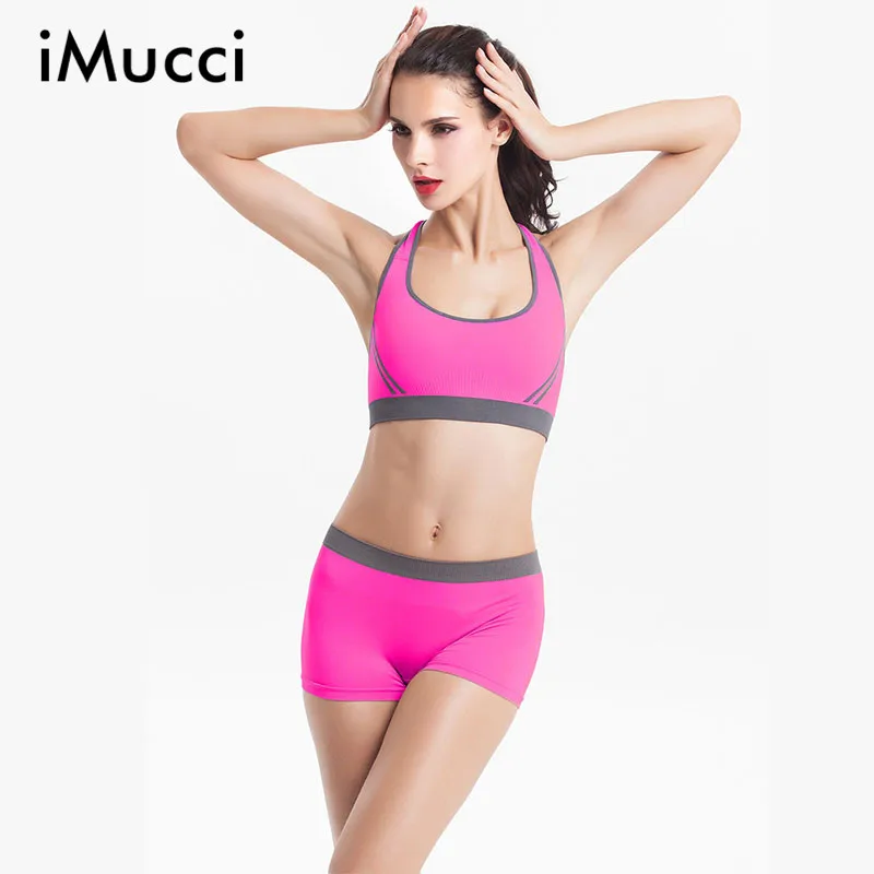 Women Sexy Bras Crop Seamless Racerback Padded Yo ga Bra font b Fitness b font Stretch
