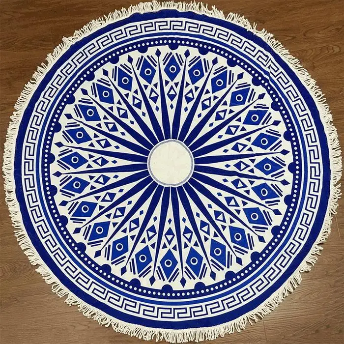 Модное пляжное полотенце с кисточками в круглой форме для дома, банное полотенце