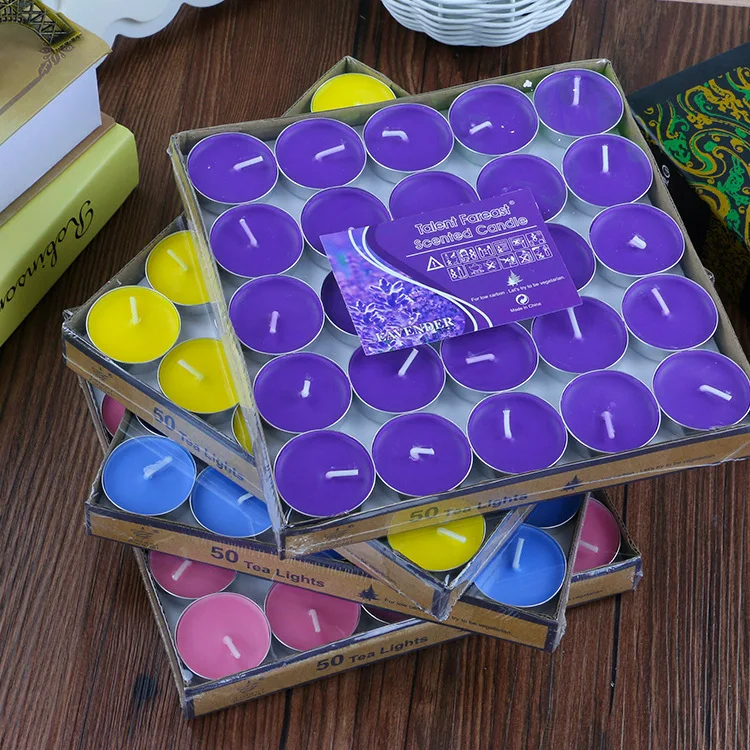 Holiday Candles For Christmas Aromatherapy Pillar Style Mini Small Marry Candles 50 Pieces/Box