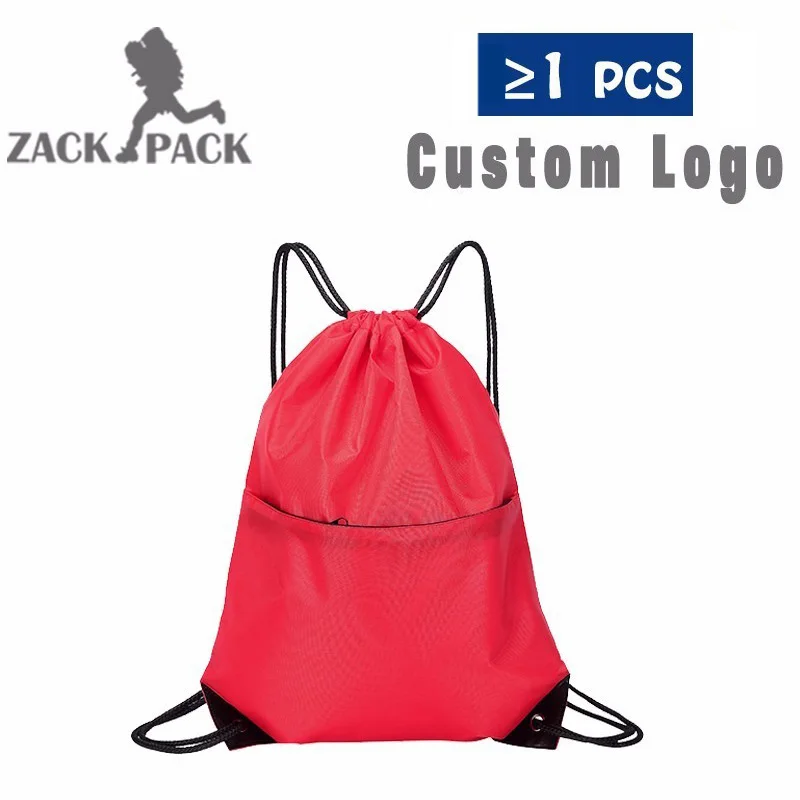 Zackpack حقيبة قطنية برباط مخصص LogoTraining قماش صغيرة على ظهره حقيبة فتاة المدرسة الرياضية للماء كيس Mochila DB8