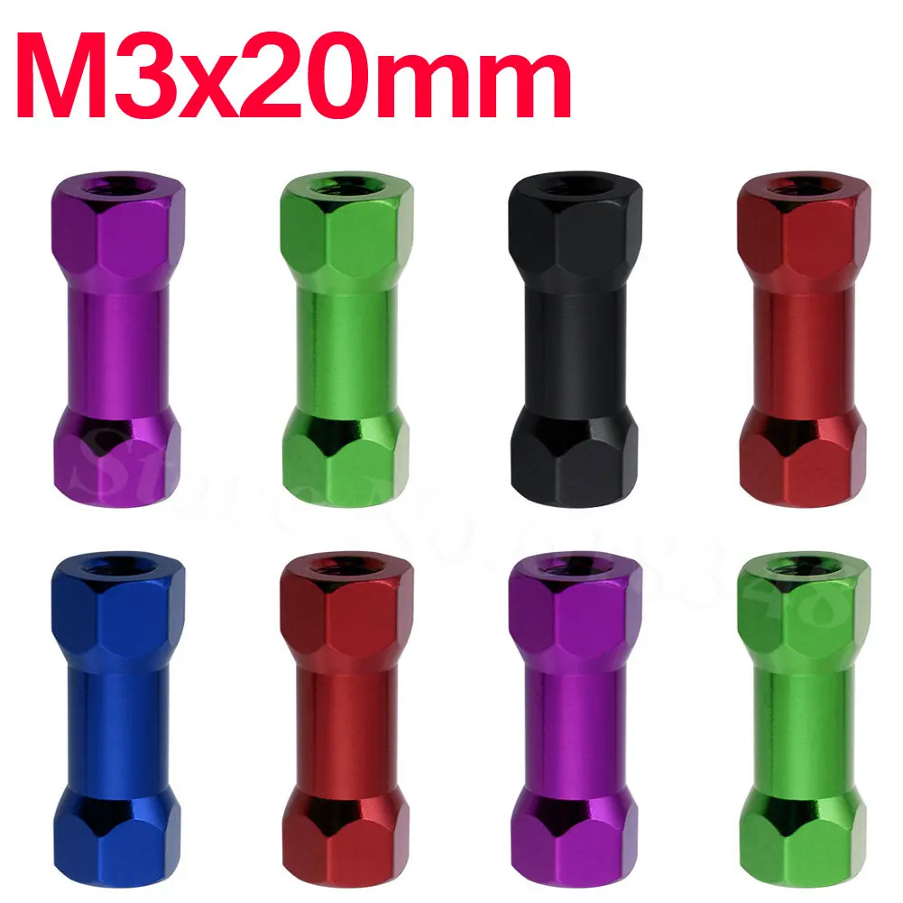 

8pcs/lot M3x20mm Aluminum Standoffs Spacer Hex Ends For RC FPV Drone Replacement