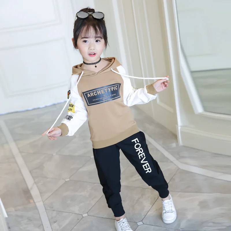 

Girls Sets Spring Autumn Kids Girls Clothes Casual Sports Hoodies Sweatshirts +Pants 2Pcs Sets Suit Children Girls Clothing Sets