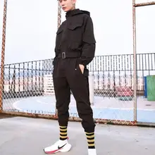 Осень стилист волос Модный комбинезон Подиум шоу хип хоп индивидуальные комбинезоны Мужская одежда певица костюмы