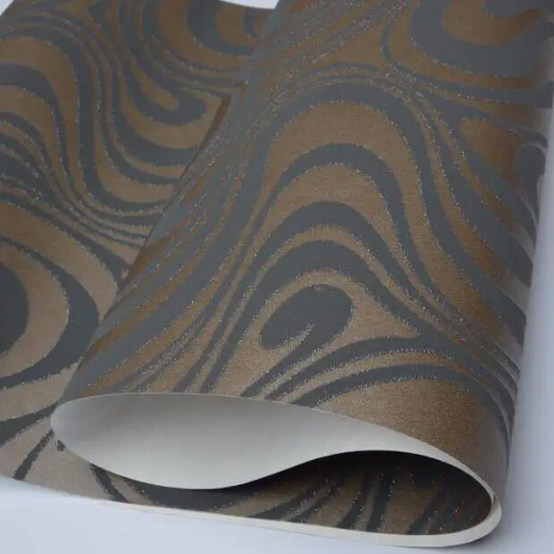 Высокое качество 0,7 м* 8,4 м Современные Роскошные 3d обои рулон Фреска papel де parede Флокирование Для полосатых обоев 5 цветов R136 - Цвет: chocolate 950x53cm