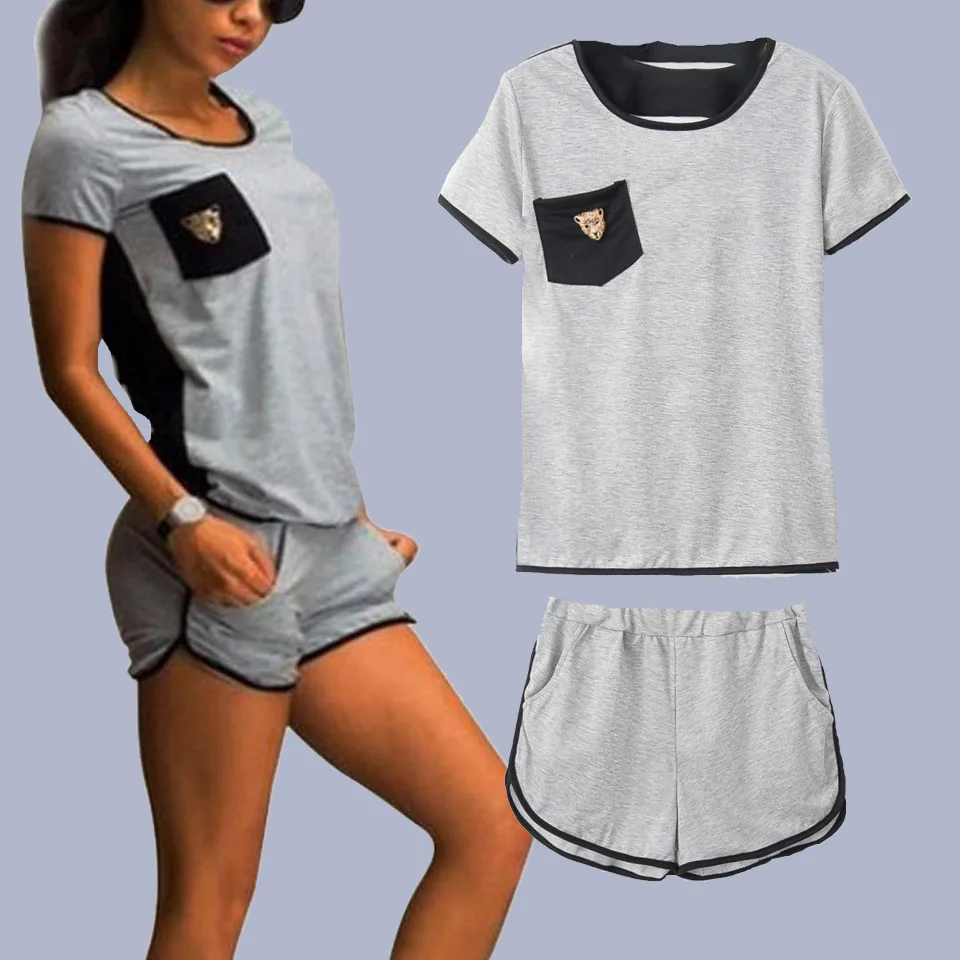 

Ripped Tracksuit Open Back Mini Shorts Sexy Causal Club Outfits Womens Two Piece Sets 2018 Backless Conjunto De Dos Piezas Mujer