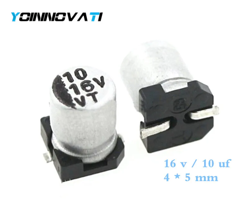 1000 шт./лот SMD алюминиевый электролитический конденсатор 16 v / 10 мкФ громкости 4*5 мм