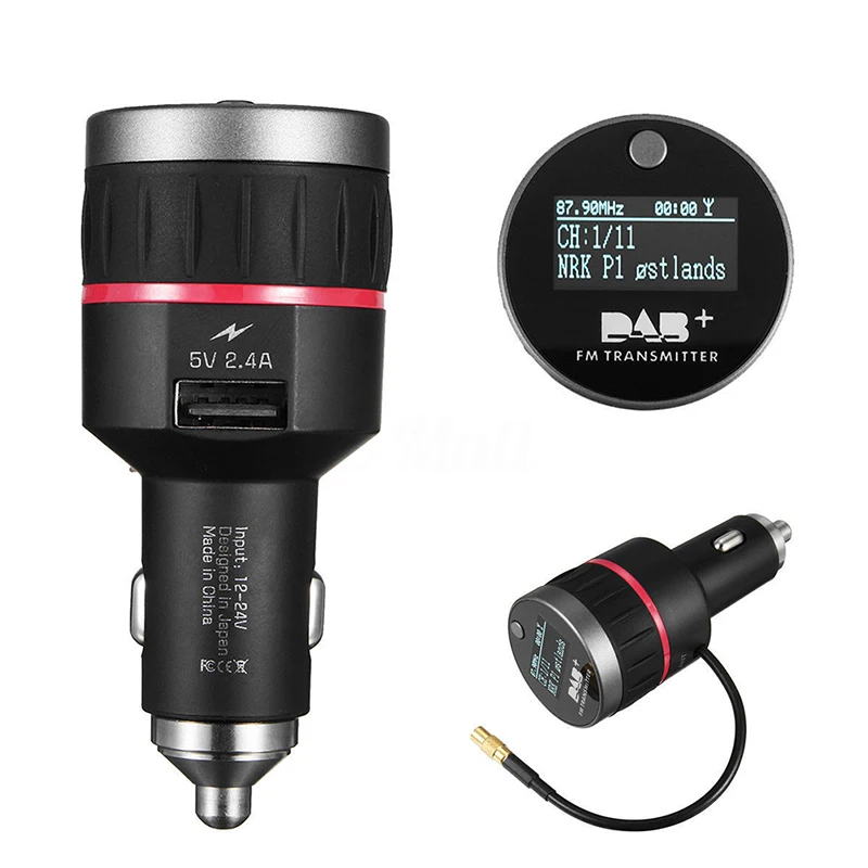 

1pc Onever Car Radio DAB+ Radio Tuner Digital Broadcasting Receiver Converter Plug and Play Adaptor USB Charger FM Transmitter