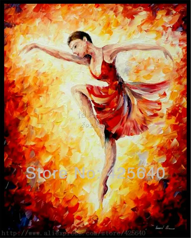 Palette knife Spanish Ballet Dancer painting woman Oil painting on canvas hight Quality Hand