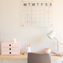 Прозрачный акриловый ежемесячный настенный календарь планировщик детская Неделя Доска легко скраб