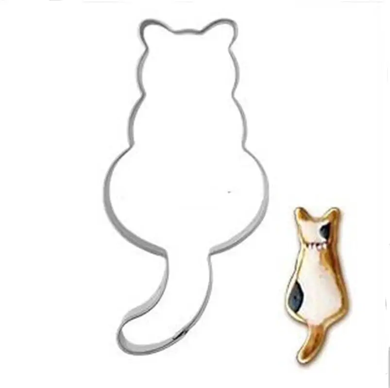 

Baking Supplies Cat Cookie Stamp Cutter Mousse Biscuit Tools Modelling Tools Stainless Steel Bake-ware Cheap Things