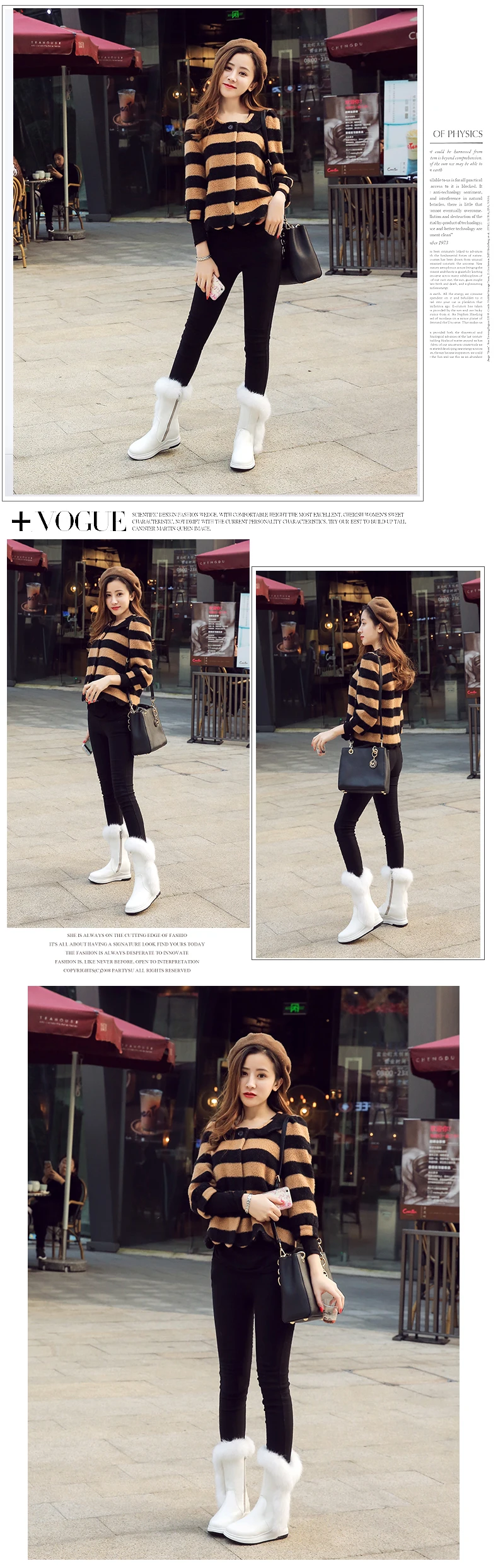 1RQFF Brand Boots Women Big size 34-43 Woman Rabbit Fur Shoes Female Snow Winter Shoes Mid-calf Shoe Leather Ladies Boot Platform (10)
