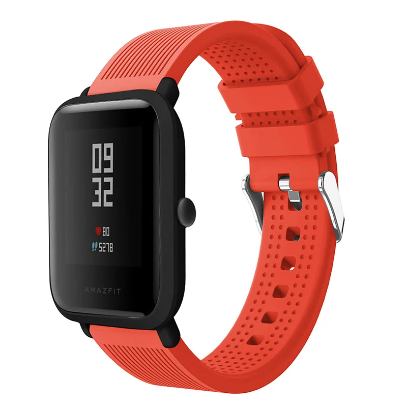 Мягкий силиконовый ремешок для Xiaomi Huami Amazfit Bip BIT PACE Lite Youth 20 мм|Смарт-аксессуары| |