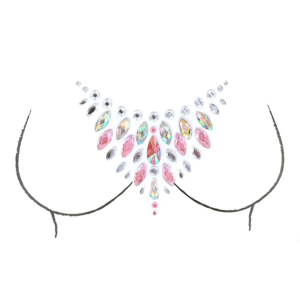 3D акриловые украшения на грудь Кристалл Алмаз татуировки стикер Свадебный фестивальный рейв вечерние тела макияж Стразы стикер s