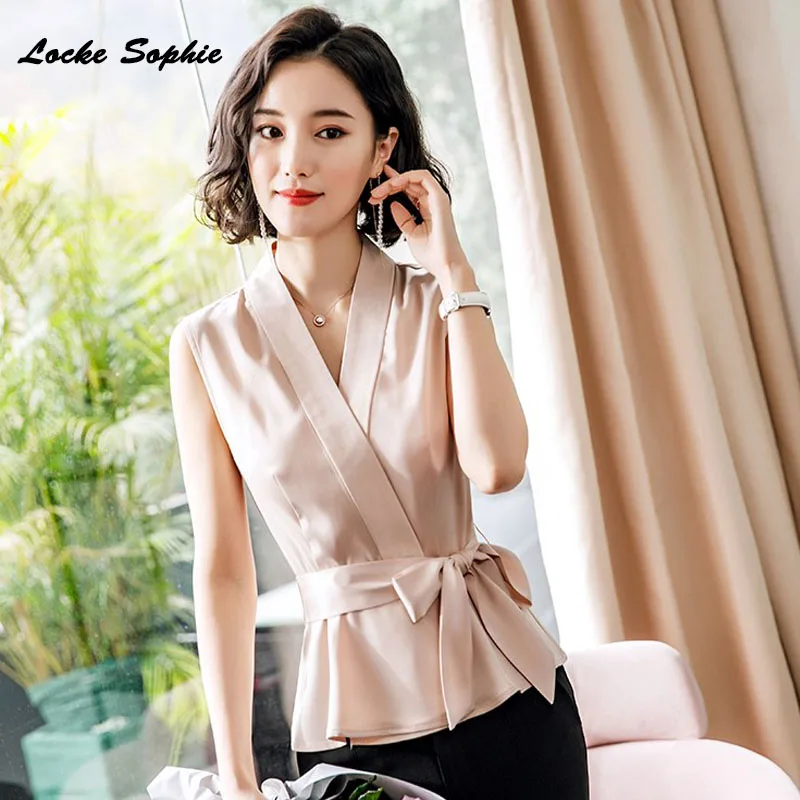 1pcs Women's Plus size Blazers coats 2019 Autumn cotton waist belt Sleeveless Small Suits jackets ladies Skinny Blazers Suits