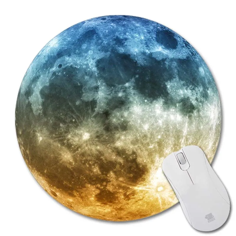MaiYaCa Moon маленький размер круглый коврик для мыши Нескользящий Резиновый Коврик - Цвет: 20X20CM