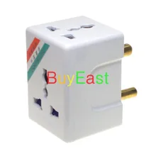 2 х Большой Южная Африка электрического адаптера Тип M 8.7 мм 3 Way multi Outlet 15A плавленого