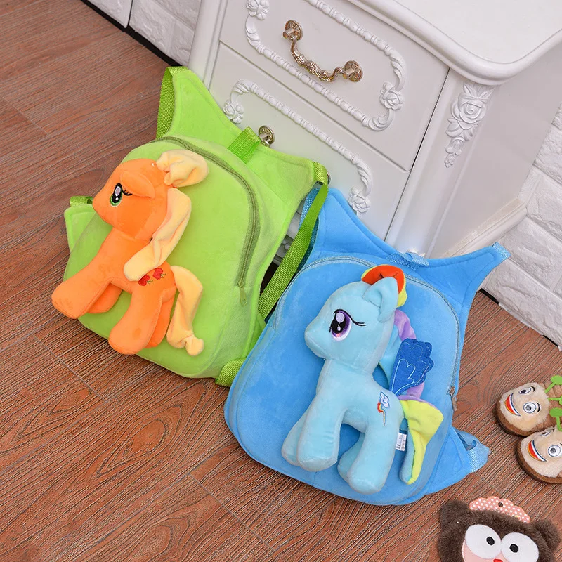 Cute Soft Cartoon Kindergarten Children Plush Backpack Pony Plush font b Toy b font Preschool Baby