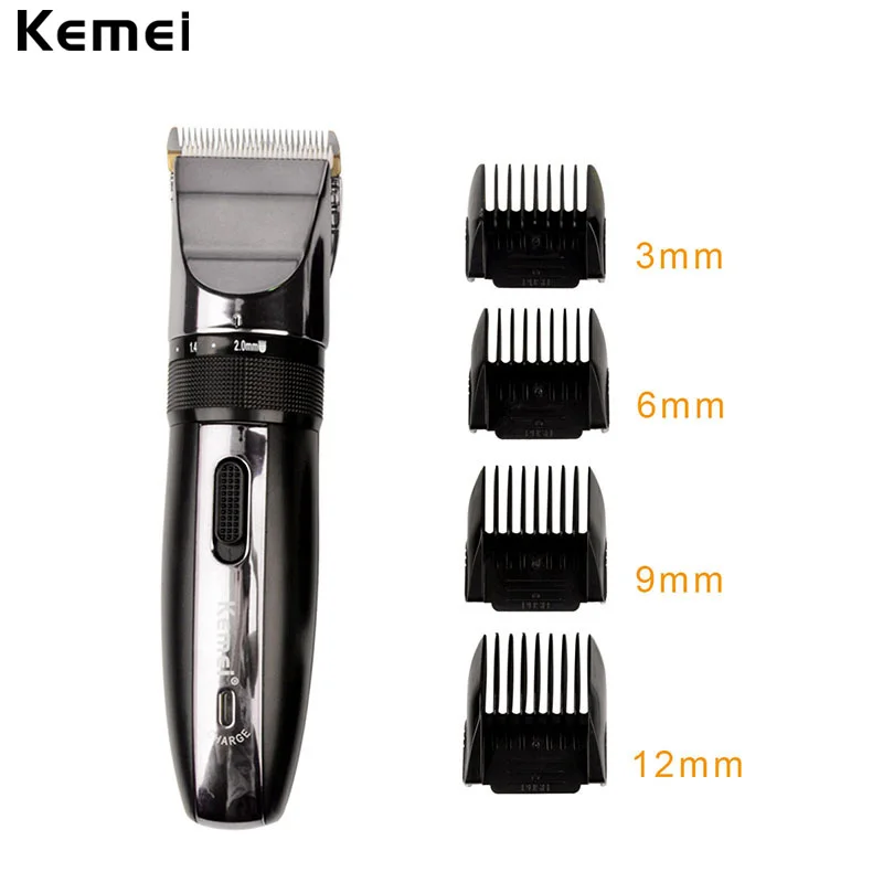 Online Kemei profesional Clipper pelo Pelo recargable Trimmer maquinilla de afeitar para hombres bebé inalámbrico barba Trimmer máquina de afeitar de pelo de la máquina de corte