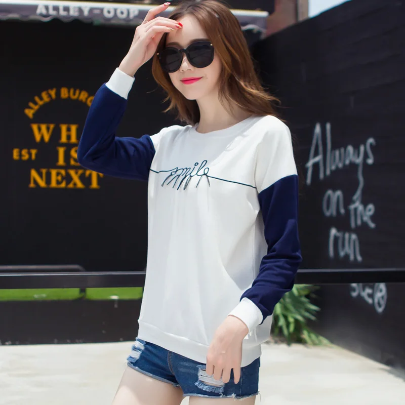 Camisetas mujer Топы Майка Женщин 2016 футболка femme осень Полный Футболка Женский casualTshirt