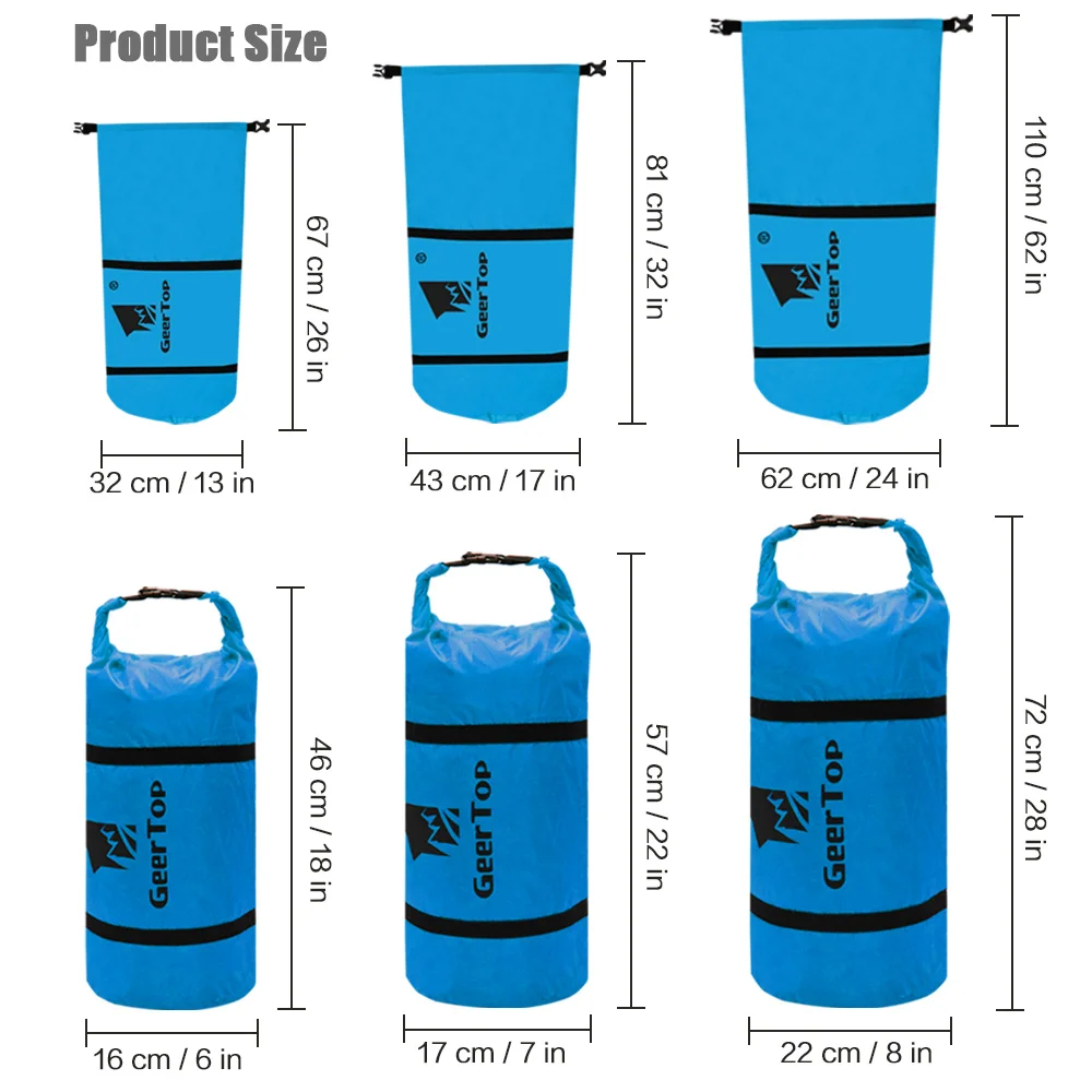GeerTop Регулируемая компрессионная сумка для палатки полиэстер легкий водонепроницаемый сменный мешок для хранения вещевой мешок для кемпинга снаряжение Синий