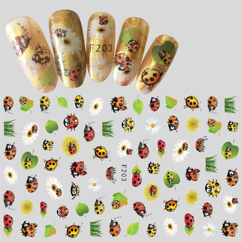

1 Sheet Mixed Ladybug Designs Cartoon Style Nail Art 3D Ultrathin Adhesive Craft Decal For Nail DIY Manicure Beauty Tips Sticker