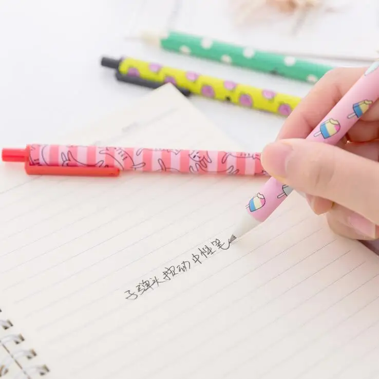 1 шт. креативные милые ручки кавайные Мультяшные Ручки гелевые ручки школьные канцелярские офисные кактусы для кошачьего мороженого