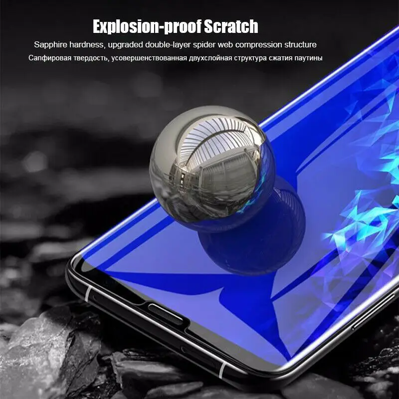 5D УФ полное клейкое Покрытие Закаленное стекло для samsung Galaxy Note 10 S10 Plus S10E защита экрана разблокировка отпечатков пальцев