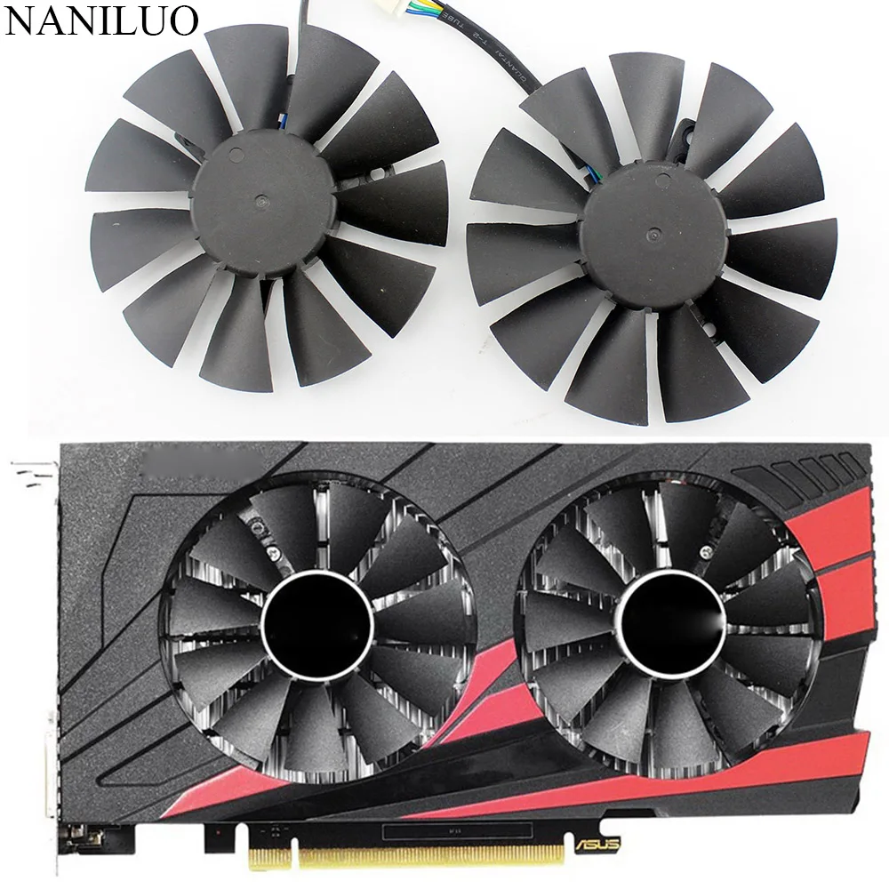 Кулер T128010BH 75 мм DC 12 В 0 25 а для ASUS STRIX GTX1050 Ti GTX 1050Ti RX 460 RX560 графический вентилятор с