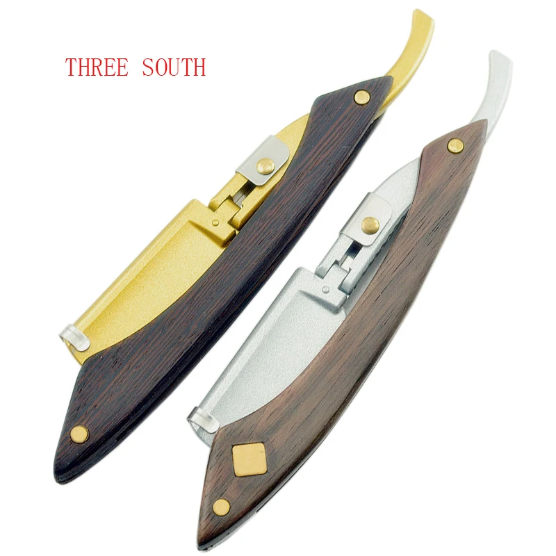 2018 folding knife lwood handle Shaving hair cut razor professional hairdresser hair knives