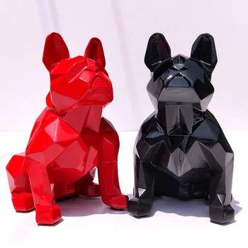 

Nordic Geometric Bulldog Decoration Model Room Lucky Dog Sculpture Ornaments Act Decorations Opening Gifts
