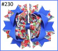 free shipping 12pcs Newest 4th of july hair bows Girl boutique hair bows Patriotic Bows fourth of july hair bows 122-137