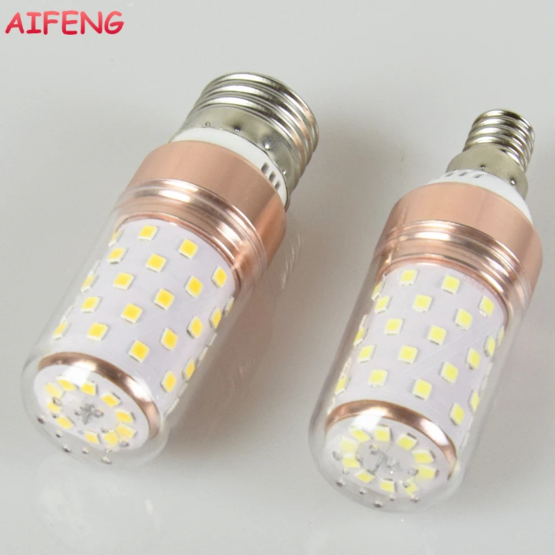 

AIFENG Led Bulb 12W 1200LM Light Bulb SMD 2835 60Leds Led Bulb No Flicker 360 Degree Corn Bulb E27 E14 For Living Room AC85-265V