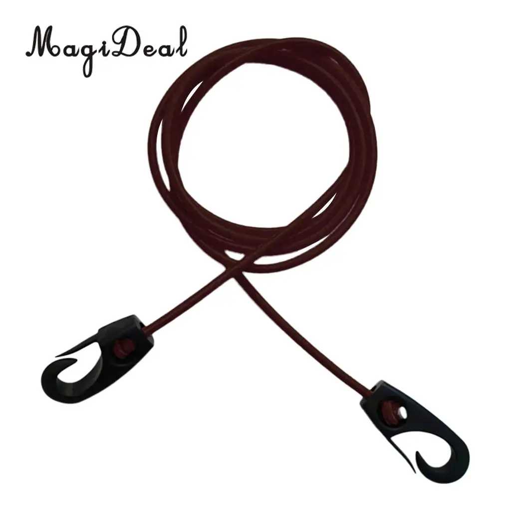 MagiDeal 185mm 5mm Elastic Bungee Cord Shock Rope Lanyard & Hook Snaps Tie Down Fishing Dinghy Kayak Boat RV Caravan